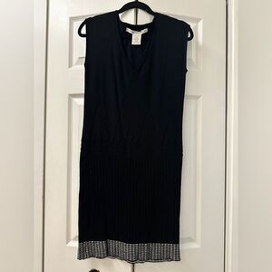 Max Studio Black Sleeveless Sweater Midi Dress